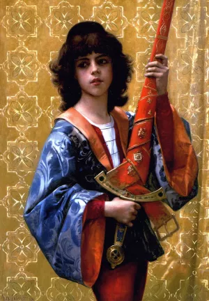 Young Page in Florentine Garg also known as The Sword-Bearing Page by Alexandre Cabanel - Oil Painting Reproduction