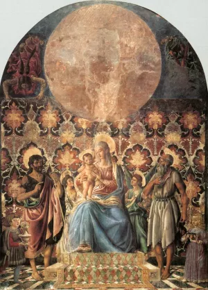 Madonna and Child with Saints by Andrea Del Castagno Oil Painting