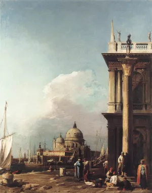 Venice, The Piazzetta Looking South West Towards Santa Maria della Salute by Canaletto - Oil Painting Reproduction
