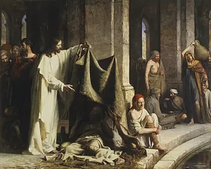 Christ Healing by the Well of Bethesda by Carl Heinrich Bloch Oil Painting