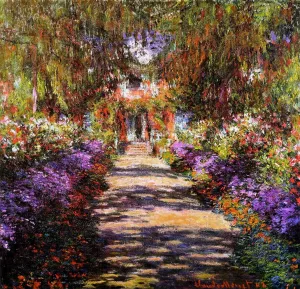 Pathway in Monet's Garden at Giverny by Claude Monet - Oil Painting Reproduction