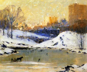Central Park in Winter by Colin Campbell Cooper Oil Painting