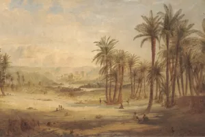 A View of Philae by Edward Lear Oil Painting