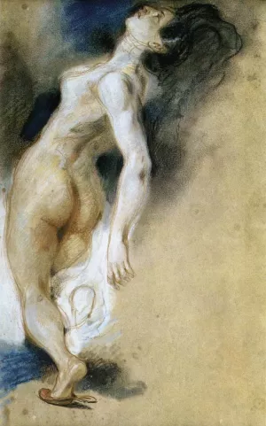 Female Nude, Killed from Behind by Eugene Delacroix Oil Painting