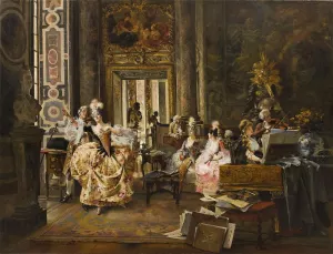 A Concert in Versailles by Francois Flameng - Oil Painting Reproduction