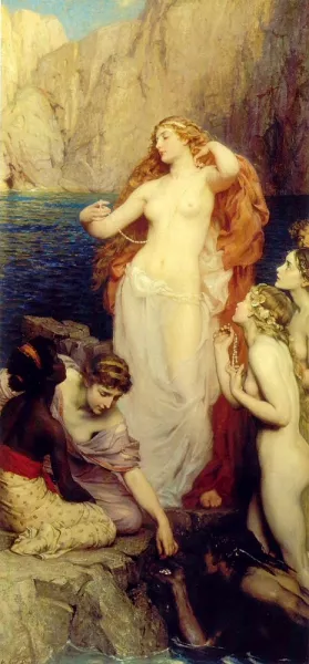 The Pearls of Aphrodite by Herbert James Draper - Oil Painting Reproduction