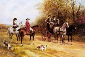A Chat with His Lorship by Heywood Hardy Oil Painting