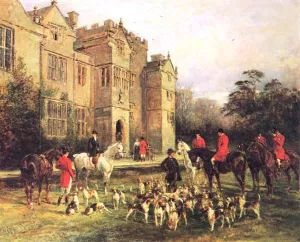 The Meet-Fox Hunting by Heywood Hardy Oil Painting