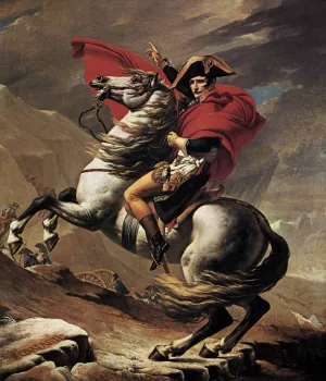 Napoleon at the St. Bernard Pass by Jacques-Louis David Oil Painting