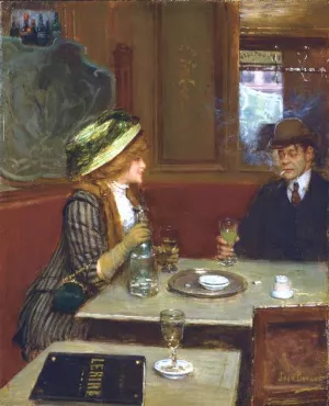 At the Bistro by Jean Beraud - Oil Painting Reproduction