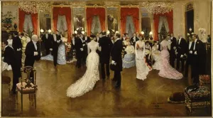 Evening Soiree by Jean Beraud - Oil Painting Reproduction