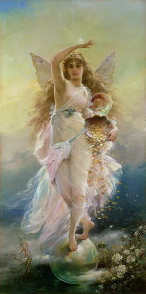 Fortuna by Jean Francois Bernard Oil Painting