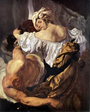 Judith and Holophernes by Johann Liss Oil Painting