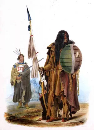 Assiniboin Indians by Karl Bodmer Oil Painting