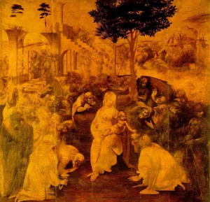 Adoration of the Magi by Leonardo Da Vinci - Oil Painting Reproduction