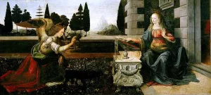 Annunciation by Leonardo Da Vinci - Oil Painting Reproduction
