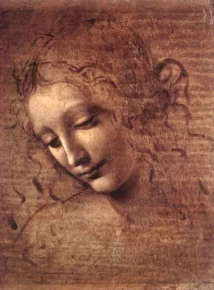 Female Head by Leonardo Da Vinci - Oil Painting Reproduction