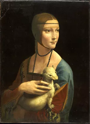Lady with a Ermine by Leonardo Da Vinci - Oil Painting Reproduction