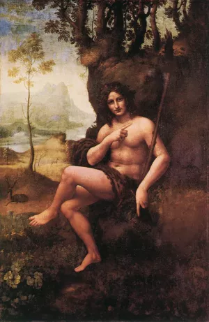 St John in the Wilderness by Leonardo Da Vinci - Oil Painting Reproduction