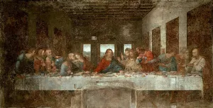 The Last Supper - Before Restoration by Leonardo Da Vinci - Oil Painting Reproduction