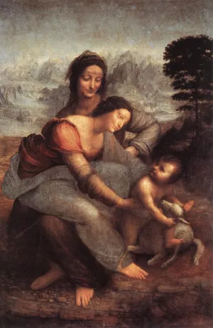 The Virgin and Child with St Anne by Leonardo Da Vinci - Oil Painting Reproduction