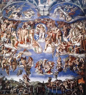 Last Judgment Detail 18 by Michelangelo - Oil Painting Reproduction
