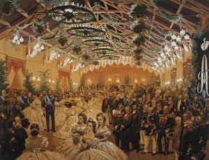 Ball in Honour of Alexander II by Mihaly Zichy - Oil Painting Reproduction