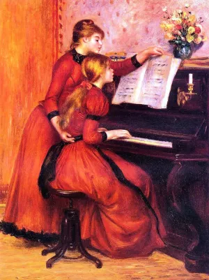 The Piano Lesson by Pierre-Auguste Renoir - Oil Painting Reproduction