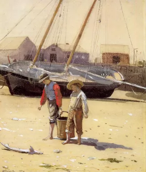 A Basket of Clams by Winslow Homer - Oil Painting Reproduction