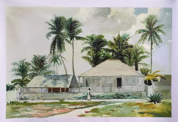 Cabins, Nassau by Winslow Homer - Oil Painting Reproduction