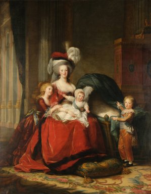 Marie-Antoinette de Lorraine-Habsbourg, Queen of France, and her children by Élisabeth Louise Vigée Le Brun Oil Painting