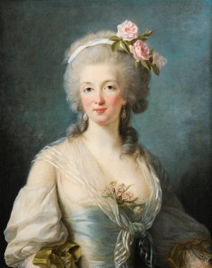 Portrait of a lady said portrait of Jeanne de Valois, Comtesse de la Motte by Élisabeth Louise Vigée Le Brun Oil Painting