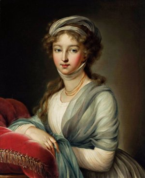 Portrait Of Elzbiety Aleksiejewnej , Zony Cara Aleksandra I by Élisabeth Louise Vigée Le Brun Oil Painting