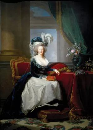 Portrait of Marie Antoinette, Queen of France by Élisabeth Louise Vigée Le Brun Oil Painting
