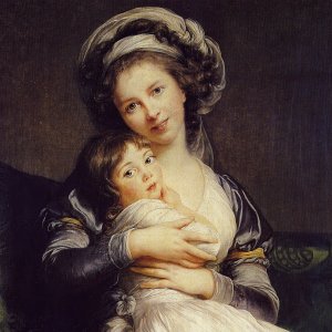 Self-portrait with Her Daughter, Julie by Élisabeth Louise Vigée Le Brun Oil Painting