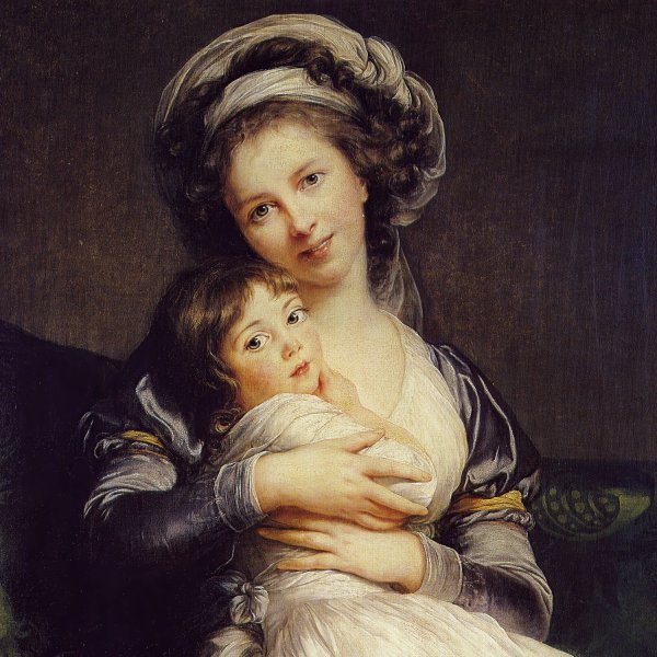Main Product Photo of Self-portrait with Her Daughter, Julie  Painting by Élisabeth Louise Vigée Le Brun