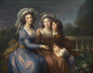 The Marquise de Pezay,and the Marquise de Rouge with Her Sons Alexis and Adrien by Élisabeth Louise Vigée Le Brun Oil Painting