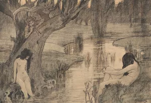 Le Bain des Nymphes by A. Laurens Oil Painting