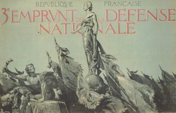 Republique Francaise. 3e Emprunt de la Defense Nationale  by A. Lelong - Hand-Painted Oil Painting Reproduction