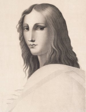 Ynglingefigur fra Raphaels 'Skolen i Athen' by A. Lilienberg Oil Painting