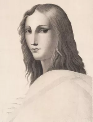 Ynglingefigur fra Raphaels 'Skolen i Athen' Oil painting by A. Lilienberg