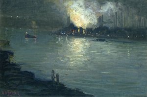 Mill Along the River Oil painting by Aaron Harry Gorson