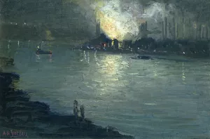 Mill Along the River Oil painting by Aaron Harry Gorson
