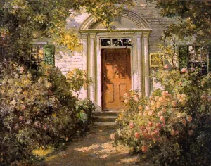 At Grandmother's Doorway Oil painting by Abbott Fuller Graves