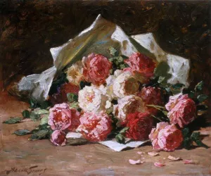 Bouquet of Roses by Abbott Fuller Graves Oil Painting