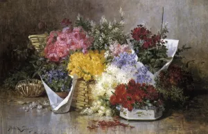 Floral Still Life by Abbott Fuller Graves - Oil Painting Reproduction