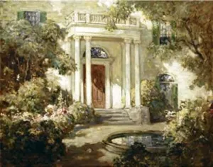 Front Porch in Dappled Sunlight by Abbott Fuller Graves - Oil Painting Reproduction