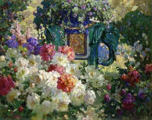 In My Wife's Garden by Abbott Fuller Graves - Oil Painting Reproduction