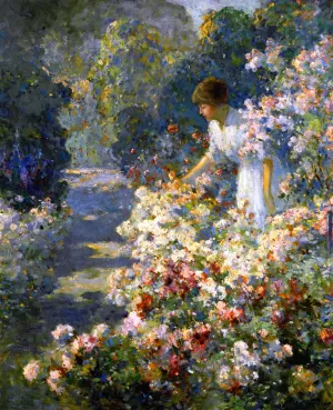 Morning in the Garden by Abbott Fuller Graves - Oil Painting Reproduction