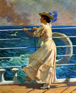 On the Deck by Abbott Fuller Graves Oil Painting